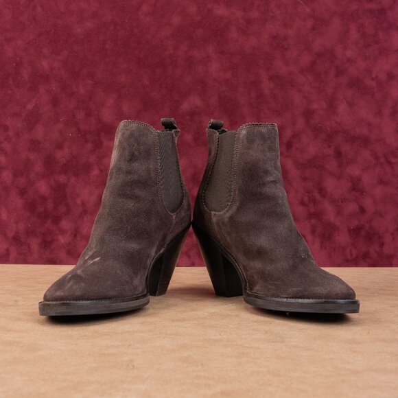 AllSaints Women Evering Western Dark Brown Chelsea Ankle Boots sz 9.5-10US EUR40 - Picture 2 of 8